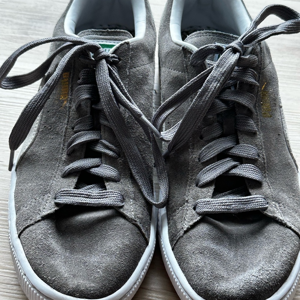 Puma Gray Suede Sneakers